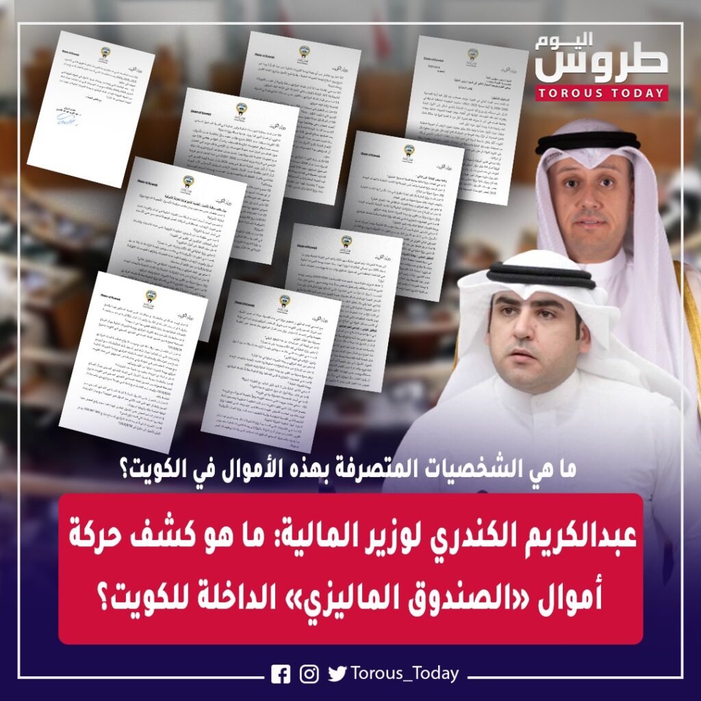 طروس تنشر صحيفة السؤال الموجه من النائب عبدالكريم الكندري إلى وزير المالية حول الصندوق الماليزي